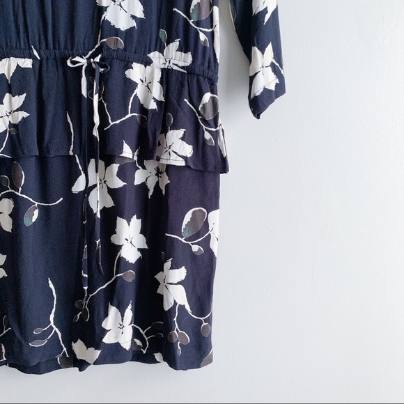 Ganni Rosemont Crepe Cocktail Dress in Black Wild Rose Print, Size 34/XS - Picture 5 of 13